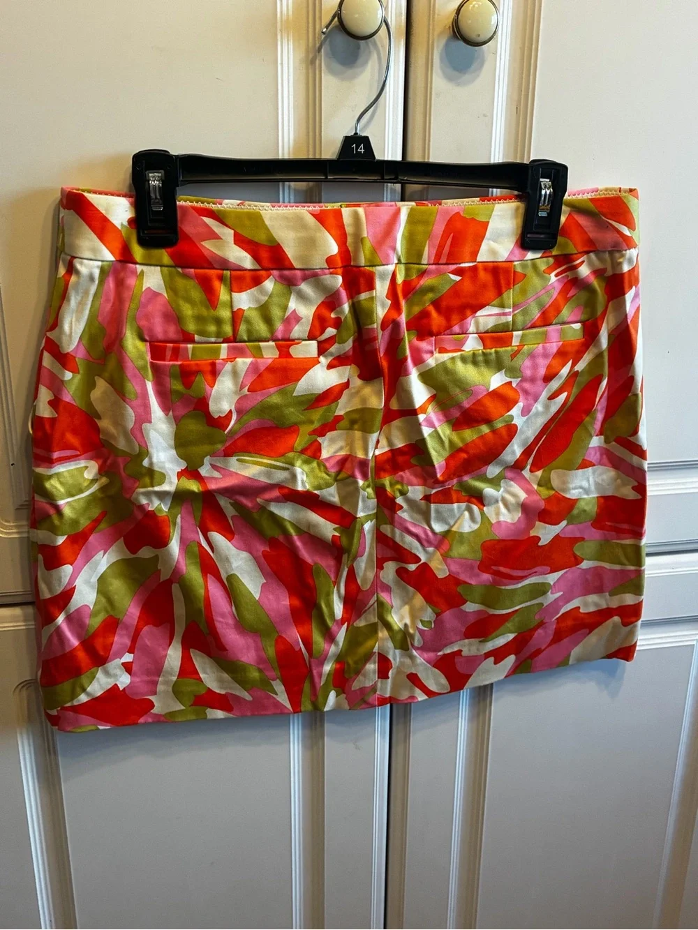 J Crew Woman’s Pink, Red, White & Green Printed Mini Skirt, Size: 8